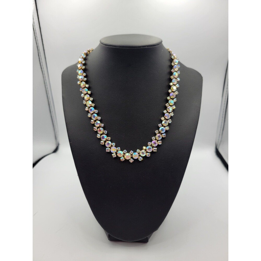 Vintage Sherman aurora boreails Art deco necklace